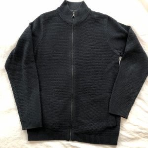 Men's Textured Zip-Front Cardi/Jacket